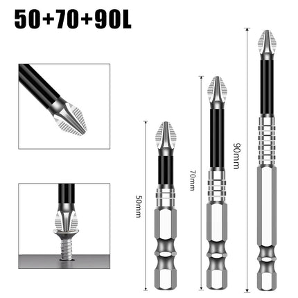 K5 Anti-Slip Bit S2 Magnetic 5A Black Anti-Slip Cross Bit Hand Electric Drill Electric Screwdriver High Hardness