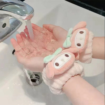 Children's Cute Face Wash Wristband, Wash-Proof, Anti-Drip, Anti-Wet Cuffs, Cute Wristband, Waterproof Wristband, Absorbent Hairband