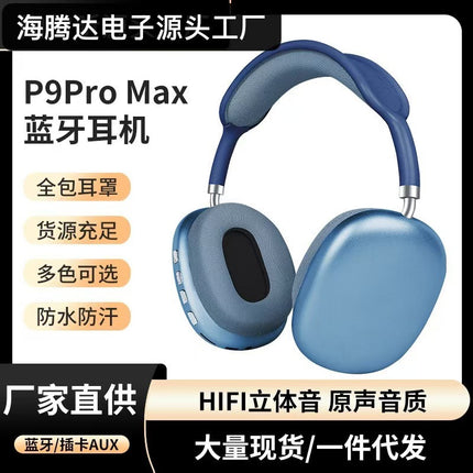 Cross-Border Foreign Trade P9 Pro Max Bluetooth Headphones Wireless Noise-Canceling Headphones Over-Ear Headset Huaqiangbei Wholesale