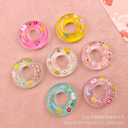 Transparent luminous simulation swimming ring DIY resin accessories cream glue mobile phone case refrigerator shoe buckle material