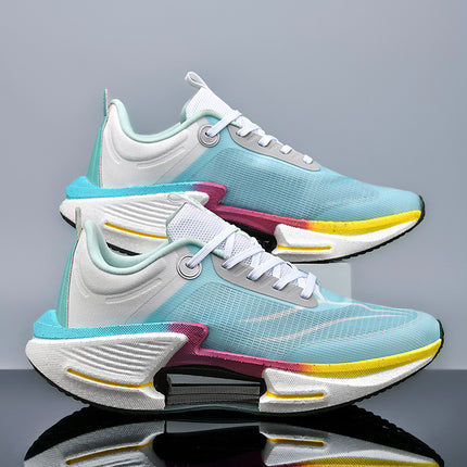 Summer 2024 New Breathable Trendy Versatile Sports Casual Men's Wear-Resistant Thick-Soled Height-Increasing Black Dad Sneakers