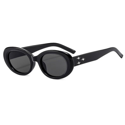 New Three-Star Oval European and American Sunglasses for Women Internet Celebrity Ins Sexy Gm Anti-Uv Sunglasses for Women 8350