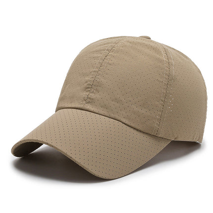Quick-Drying Baseball Hat Men's Summer Outdoor Sports Sun Protection Breathable Hole Sun Hat Korean Style Casual Sunshade Peaked Cap