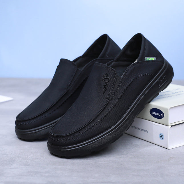 Shoes Men's 2025 Spring New Fashion All-match Men's Shoes Casual Canvas Shoes Slip-on Non-slip Comfortable Lazy Shoes