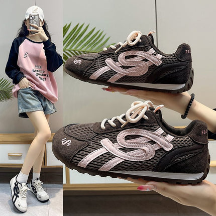 Retro Cortez-Style Women's White Sneakers 2026 Autumn New Fashion Trendy Color-Blocking Versatile Casual Shoes German Training Shoes