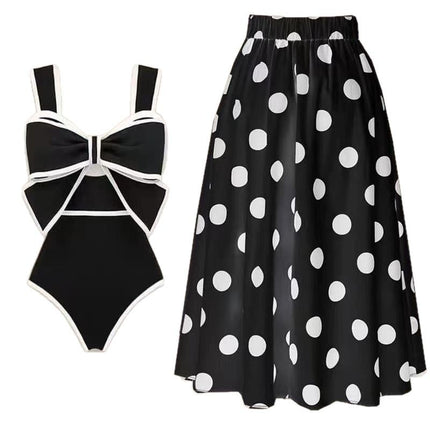 2025 Europe and the United States cross-border new bikini Amazon two-piece skirt conservative one-piece swimsuit women's in stock wholesale