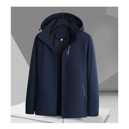 Removable Hat Fashionable Urban Four Seasons Universal Men's Windbreaker Straight Style Couple's Rushwork Mountaineering Suit Jacket
