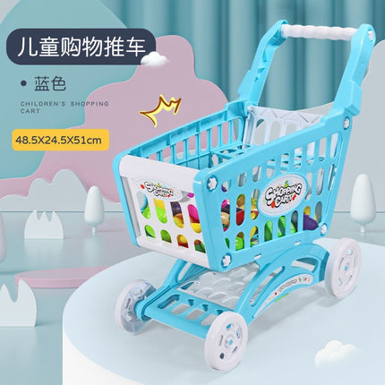 Wholesale Children's Shopping Cart Toy Baby Fruit Supermarket Trolley Boys' Girls Simulation Play-house Big Kitchen