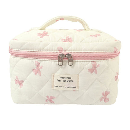 Factory Direct Sale Portable Cosmetic Bag Women's Large Capacity Niche Design Storage Bag Portable Ultra Light Quilted Multi-Layer Bag