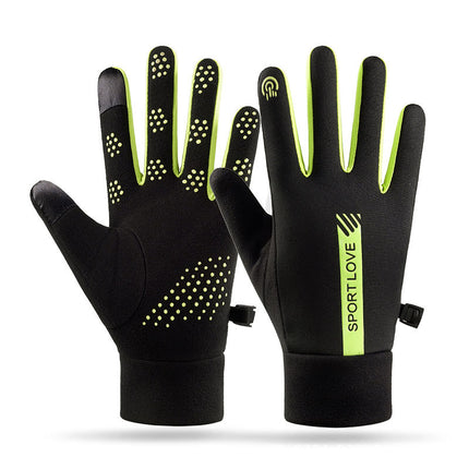 Warm Gloves Plus Velvet and Thickened Winter Cold-Proof Gloves Anti-Slip Touch Screen Windproof Outdoor Electric Vehicle Cycling Gloves