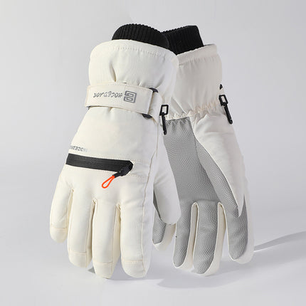 Ski gloves winter go out riding electric car anti-slip touch screen cold-proof windproof velvet padded anti-water splashing lovers