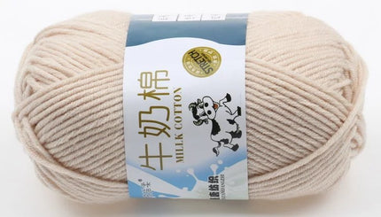 Five-Strand Milk Cotton Wool Ball Wholesale Medium Thick Thread Crochet Doll Shoes Scarf Handmade DIY Knitting Material Package