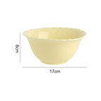 6 inch embossed bowl-beige