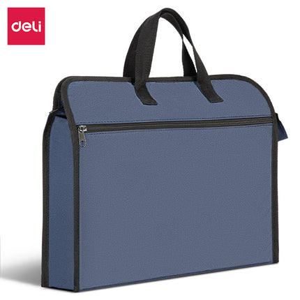 Deli 63753 office briefcase business men and women file bag business bag/file bag handbag information bag