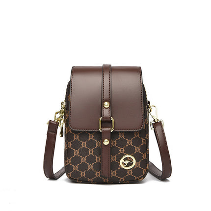Cross-Border Small Bag Women's Summer Fashion Versatile Mobile Phone Bag 2025 New Independent Double-Layer Practical Crossbody Shoulder Bag