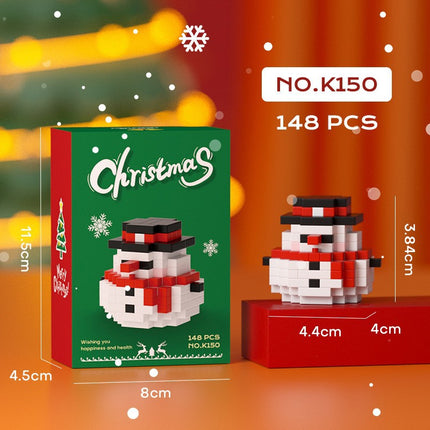 What is the cross-border Christmas building block ball micro-particle assembly puzzle snowman Christmas tree ornaments boys and girls gifts