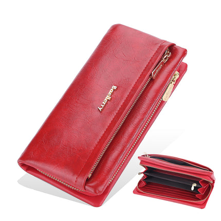 Women's Wallet Long Baellerry Cross-Border Korean Style Hemmed Multi-Card Slot Clutch Bag Fashionable Mobile Phone Bag