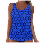 Dark blue polka dot-single top / S