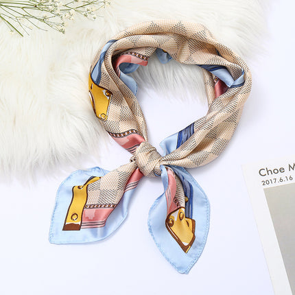 70 Silk Scarf Square Scarf High-end Korean Style Fashion All-match Professional Silk Small Scarf Retro Printed Silk Scarf for Women