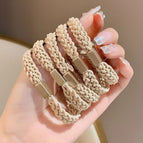 Braided gold tube [light coffee] 1 piece