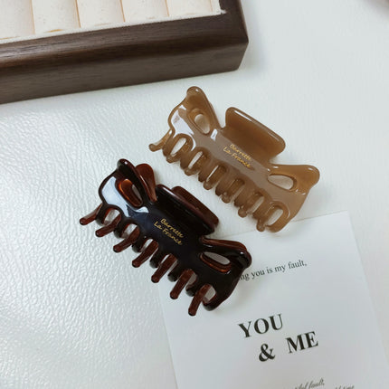 Korean Style New Acetic Acid 5.8cm Grab Clip Fresh Simple Hairpin High-grade Hair Accessories Hair Shark Clip