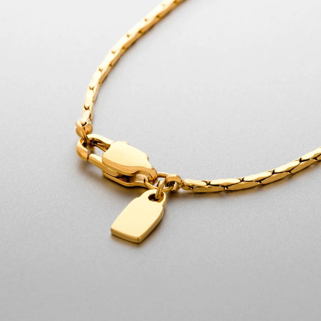 Cross-border foreign trade jewelry in stock wire chain ladies clavicle chain versatile fashion solid round snake necklace