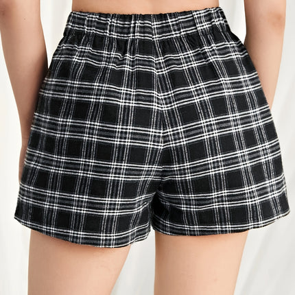 2025 Women's Stripe Printed High Waist Wide Leg Casual Shorts Amazon Leg Long Shorts Casual All-match