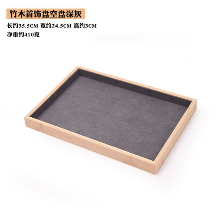 Bamboo and Wood Jewelry Tray Bracelet Mobile Phone Glasses Necklace Jewelry Counter Display Viewing Tray Jewelry Jade Display Rack
