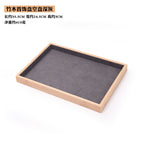Bamboo empty plate dark gray
