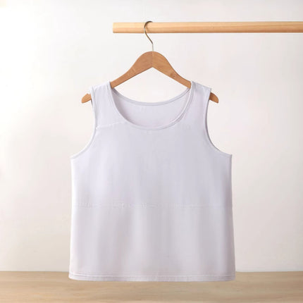 A Good Helper for Layering_Simple Splicing Design_Sleeveless T-Shirt Vest Dropshipping