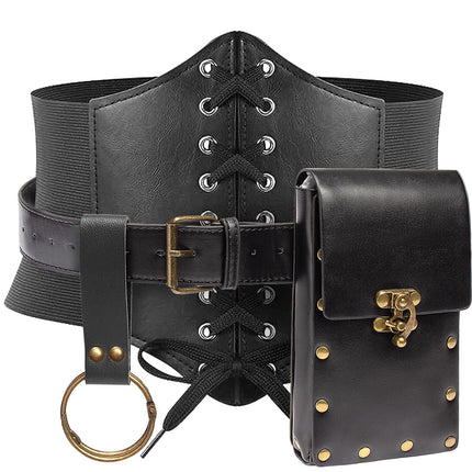 Medieval Retro Fashion Tight Wide Girdle Women's Drawstring Belt European and American Palace Girdle Drop Shipping