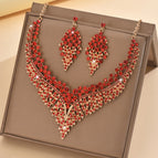 1386 red necklace earrings