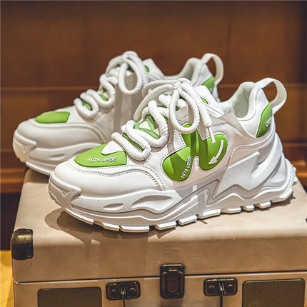 Men's Sports Shoes, Fashionable Niche Thick-Soled Casual Shoes, Korean Style Student Low-Cut Dad Shoes, Drop Shipping
