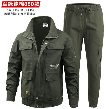 Work clothes suit men's autumn and winter welder welding camouflage clothing anti-scald wear-resistant workshop electric clothing work uniform order