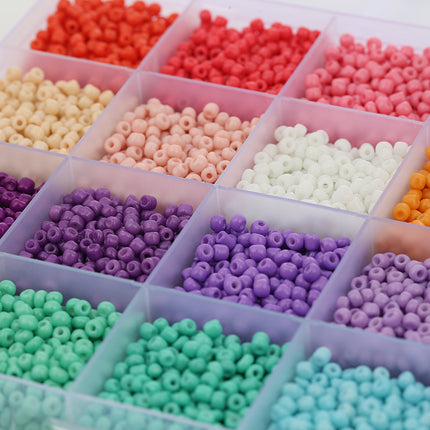 Color acrylic beads 24 grid baking varnish millet beads boxed handmade DIY necklace accessories materials