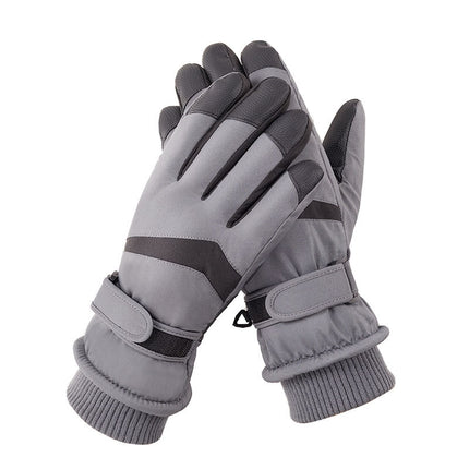Winter ski gloves men and women warm outdoor riding motorcycle mountaineering thickened waterproof windproof cold-proof gloves A3HX
