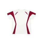 White with maroon / S