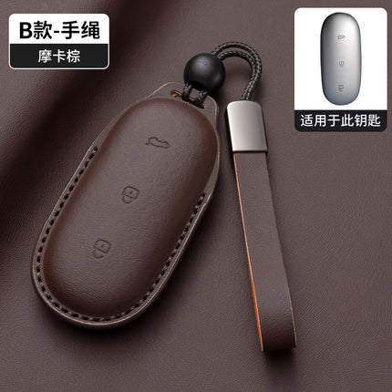 Suitable for Ideal L6/L7/L8/L9 Key Cover New Black Classy Protective Shell Classy Car Simple Men's and Women's Buckle