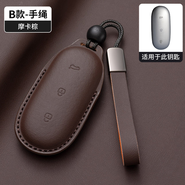 Suitable for Ideal L6/L7/L8/L9 Key Cover New Black Classy Protective Shell Classy Car Simple Men's and Women's Buckle