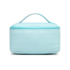 352 blue striped cosmetic bag