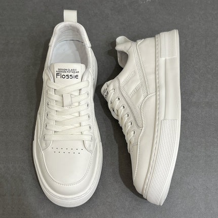 Men's Shoes 2025 New Summer Trendy Versatile Sports Casual Sneakers Genuine Leather Comfortable Versatile White Shoes