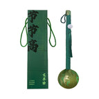 31cm green satin bamboo leaves + rising gift box