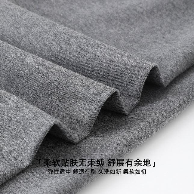 Men's Lycra Cotton Pants Thin Leggings Solid Color Middle-aged and Elderly Cotton Pants Youth Pants Thread Pants Warm Pants for Men