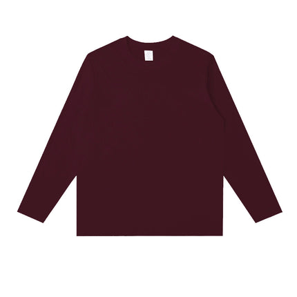 Cylinder Seamless Three-Dimensional Cutting Small Neck All-Match Round Neck Solid Color Long Sleeve Men's and Women's Inner Base Shirt Top New