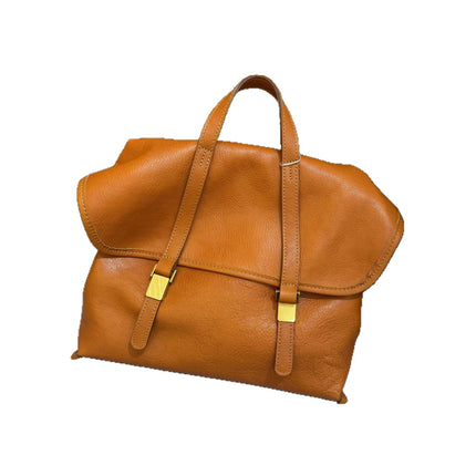 2025 New Retro Large Capacity Backpack Women's Vegetable Tanned Cowhide Casual Commuting Backpack Genuine Leather Briefcase