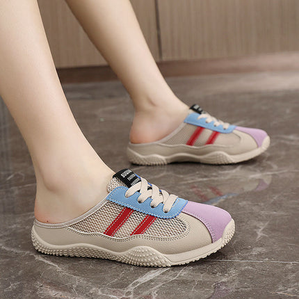 K1512 Baotou Slippers 2025 Spring and Summer Mesh Breathable Casual Shoes Wear-Resistant Breathable Shoes Student Sneakers