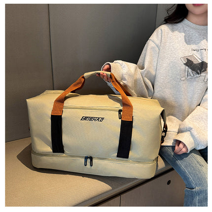 Gym Bag Luggage Bag Short-Distance Business Trip Portable Large-Capacity Lightweight Storage Dry and Wet Sports Travel Separate Luggage Bag