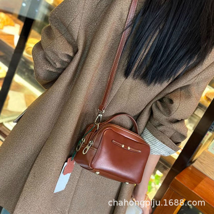 Bags, Crossbody Bags, Women's Versatile Handbags, Cowhide New Style, Niche Design, Genuine Leather Women's Bags, High-End Shoulder Bags