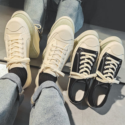 Spring and Autumn New Casual Casual Canvas Shoes for Men and Women, Easiest for Match Sneakers, Trbottomy Soft Sole Lightweight Cloth Shoes - Clear