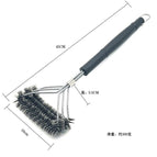 Three-row wire brush